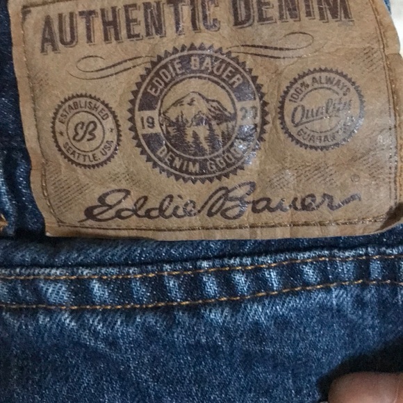 Eddie Bauer Men Flannel Lined Jeans Straight fit 36 x 34 River Rock - Picture 11 of 15